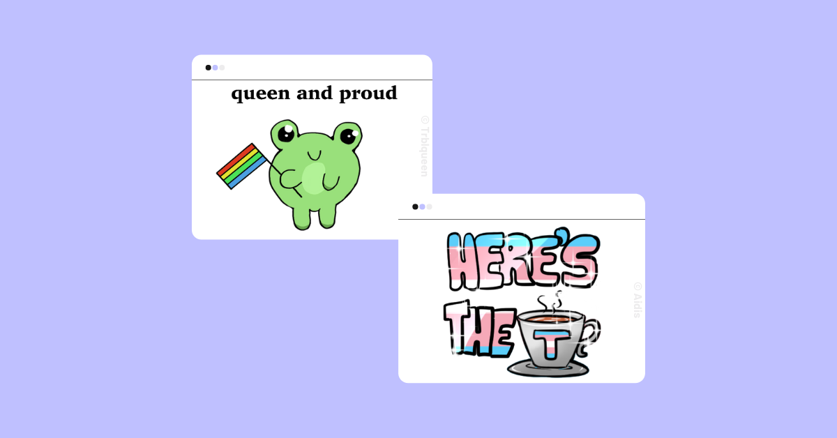 example of self-expression stickers that gen z loves to share